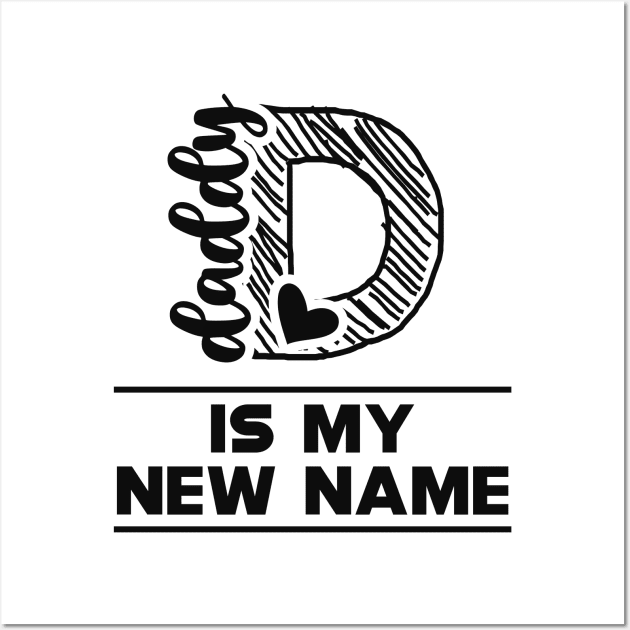 First Time Daddy - Daddy is my new name Wall Art by KC Happy Shop